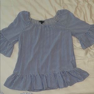 Blue striped blouse